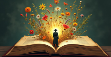 Libro en 3D flotante